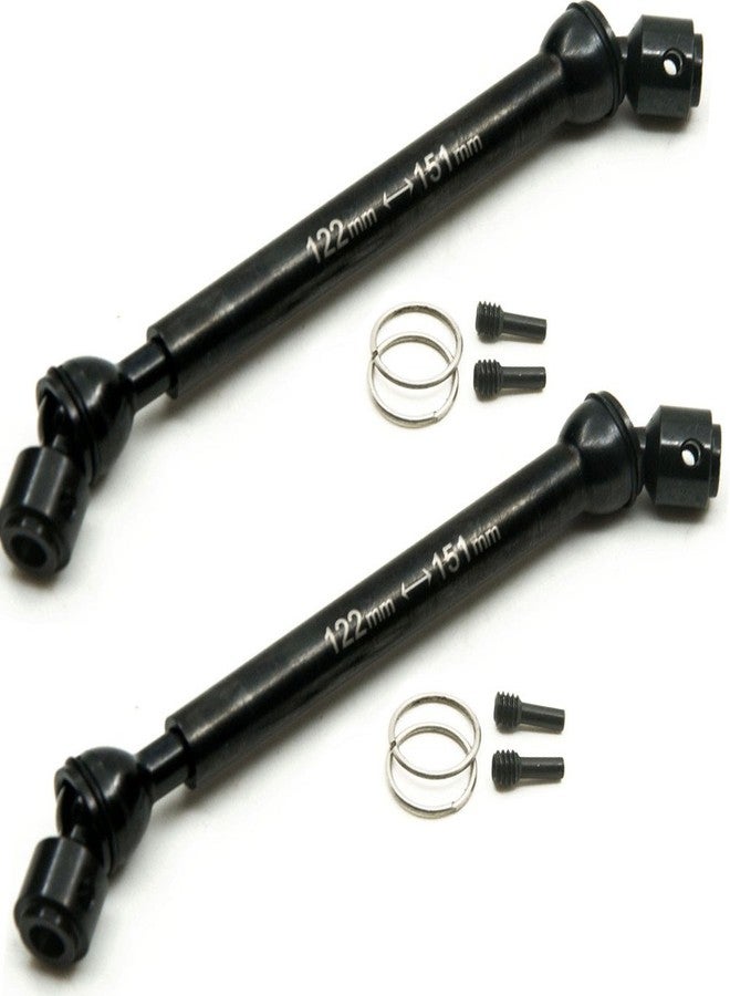 QUE-T 2 Pcs Steel 122-151mm Drive Shafts for 1/10 Axial Wraith/SCX10/Dingo/D90 RC Crawler Car (122MM-151MM) - Image 1